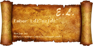 Ember László névjegykártya